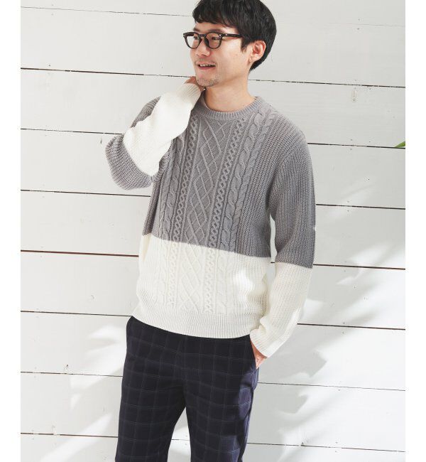 ikka「バイカラーニットアンサンブル」|ニット・セーター|