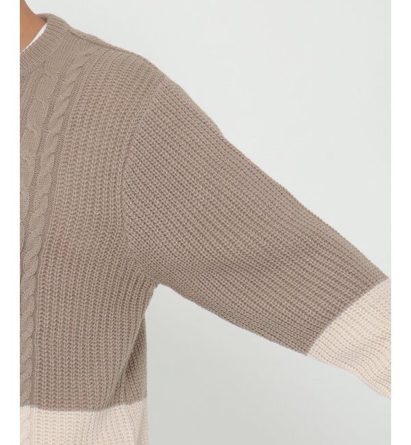 ikka「バイカラーニットアンサンブル」|ニット・セーター|