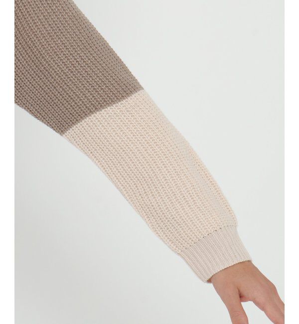 ikka「バイカラーニットアンサンブル」|ニット・セーター|