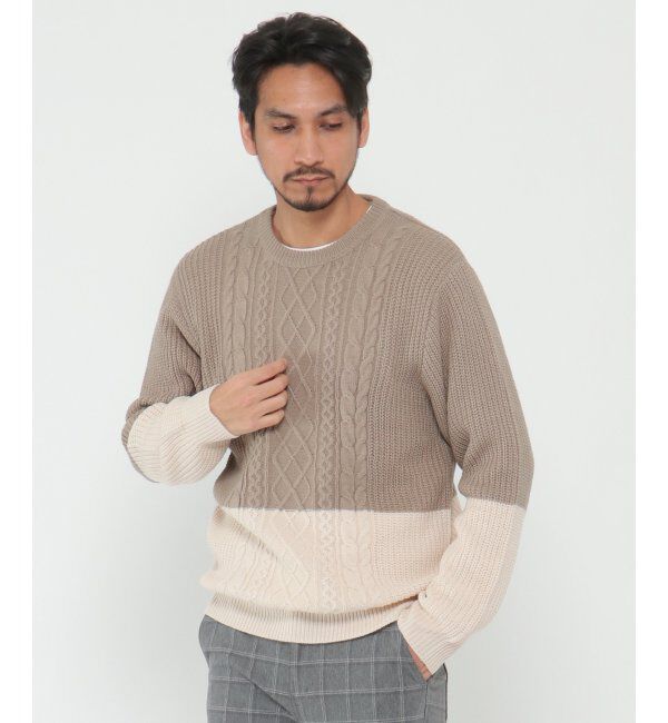 ikka「バイカラーニットアンサンブル」|ニット・セーター|