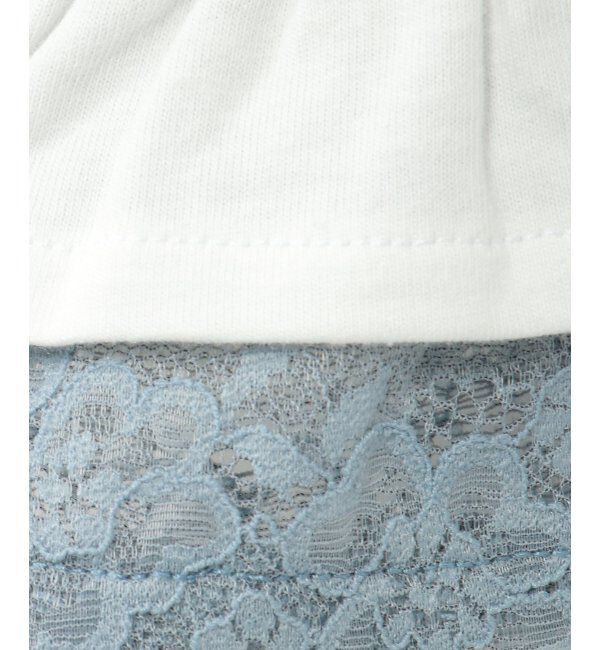 ikka kids「USAコットン レースティアードTシャツ（120~160cm）」|Tシャツ・カットソー|