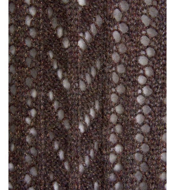 ikka「ラメリリヤーン透かし編みプルオーバー」|プルオーバー|