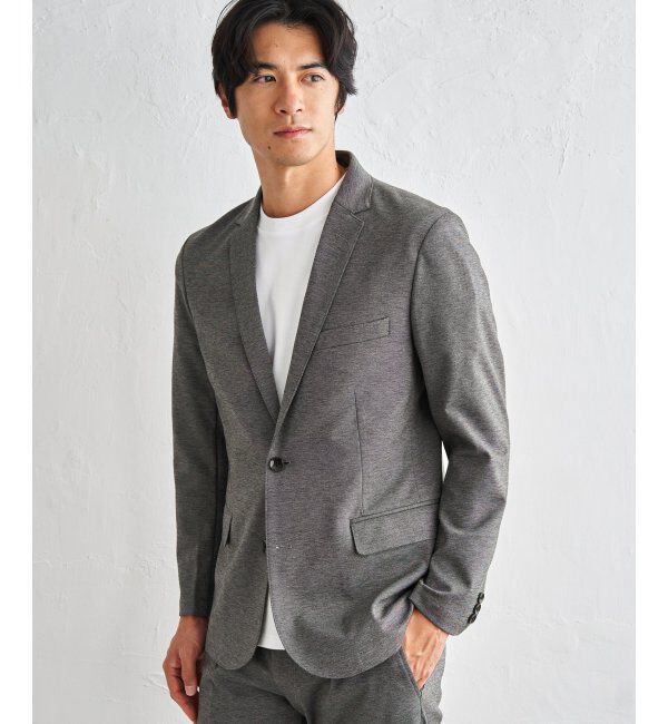 IKKA LOUNGE「ＢＬＫバーズアイカノコＪＫＴ」|テーラードジャケット|グレー