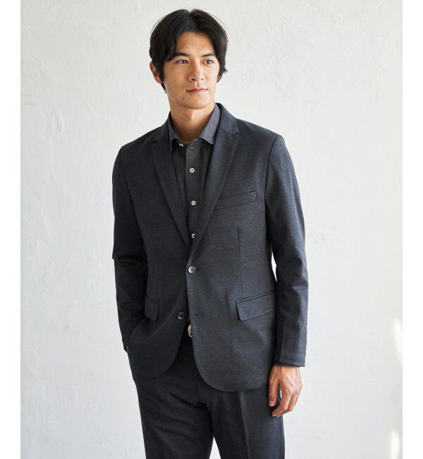 IKKA LOUNGE「ＢＬＫバーズアイカノコＪＫＴ」|テーラードジャケット|