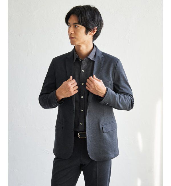 IKKA LOUNGE「ＢＬＫバーズアイカノコＪＫＴ」|テーラードジャケット|