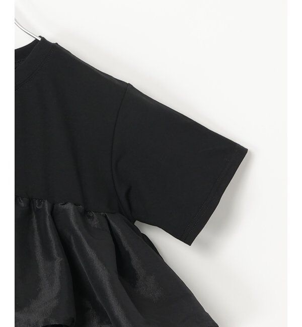 VENCE share style「天竺ナイロンドッキングフリルTシャツ」|Tシャツ・カットソー|