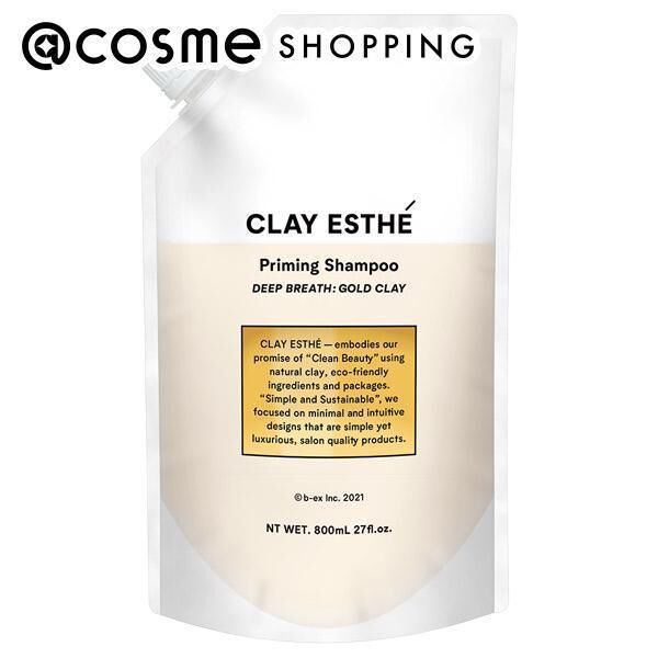  「CLAY ESTHE プライミングシャンプー ゴールドクレイ 詰め替え用(800ml)」|シャンプー|その他