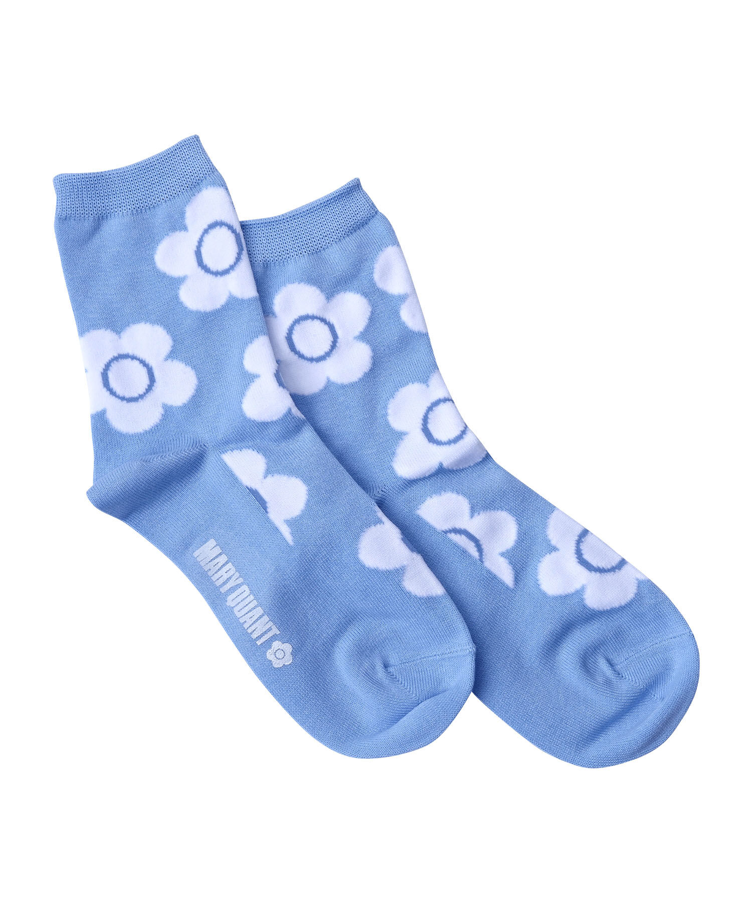 MARY QUANT「ビッグデイジーパターン ソックス」|ソックス|ブルー