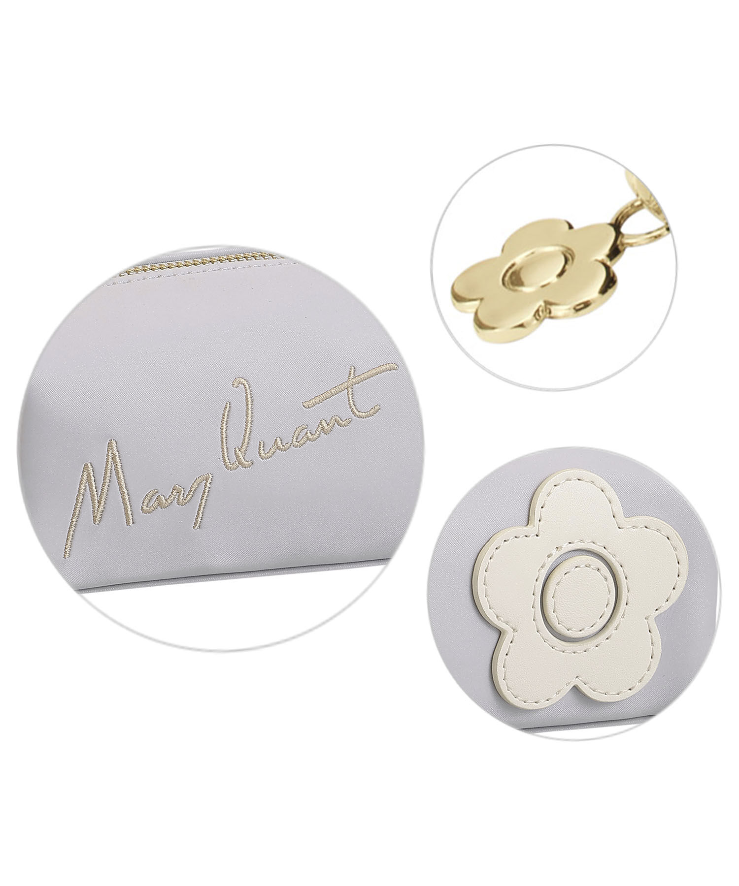MARY QUANT「サインロゴデイジーパッチ スクエアペンケース」|ポーチ|