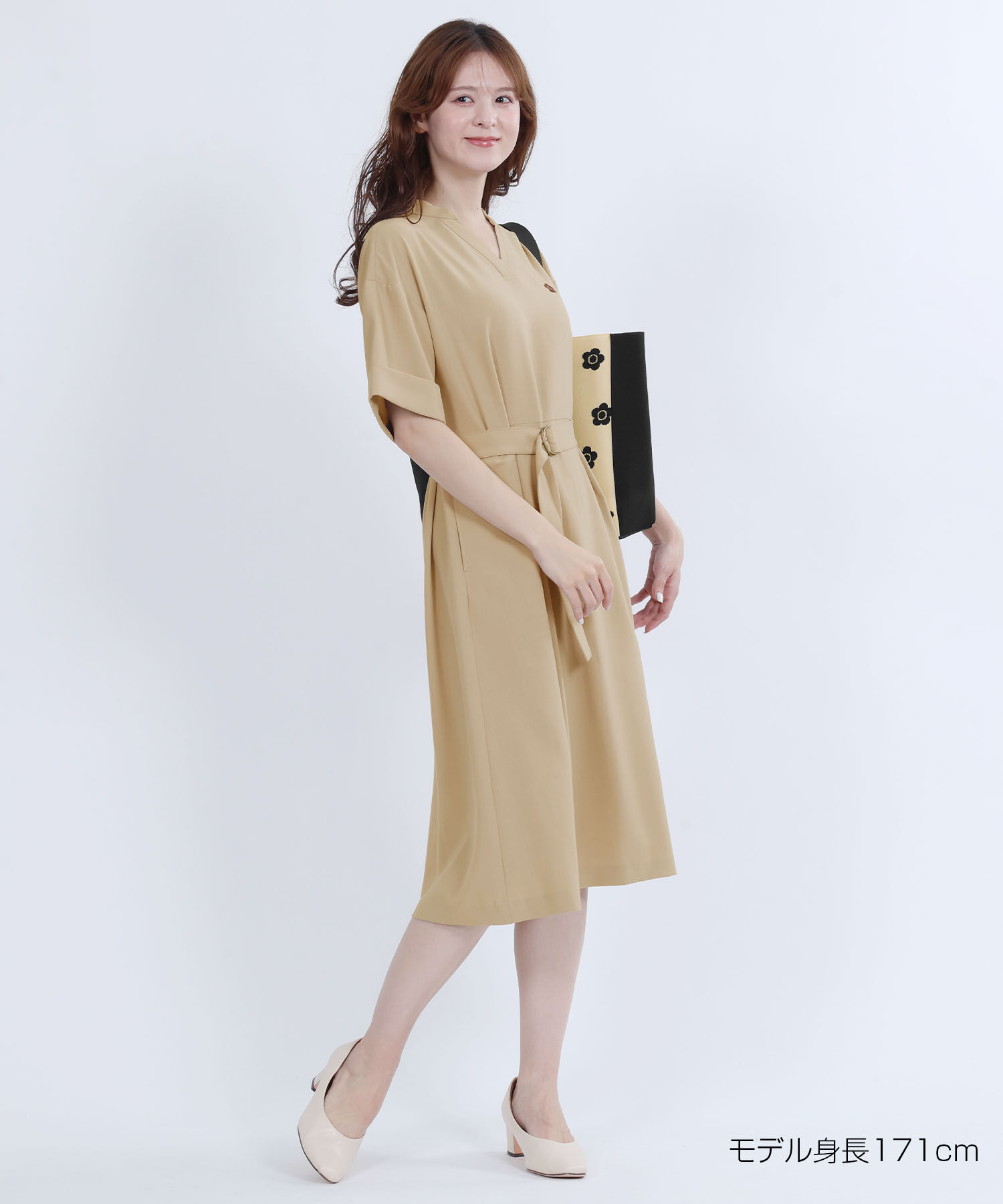 MARY QUANT「カフタン ワンピース」|ワンピース|ベージュ