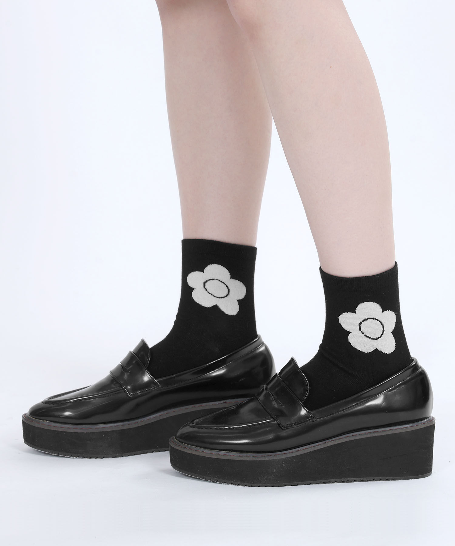 MARY QUANT「デイジーポイント ソックス」|ソックス|ブラック