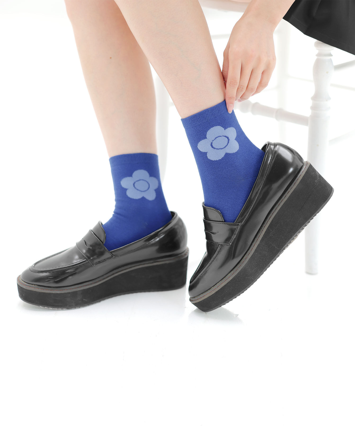 MARY QUANT「デイジーポイント ソックス」|ソックス|ブルー