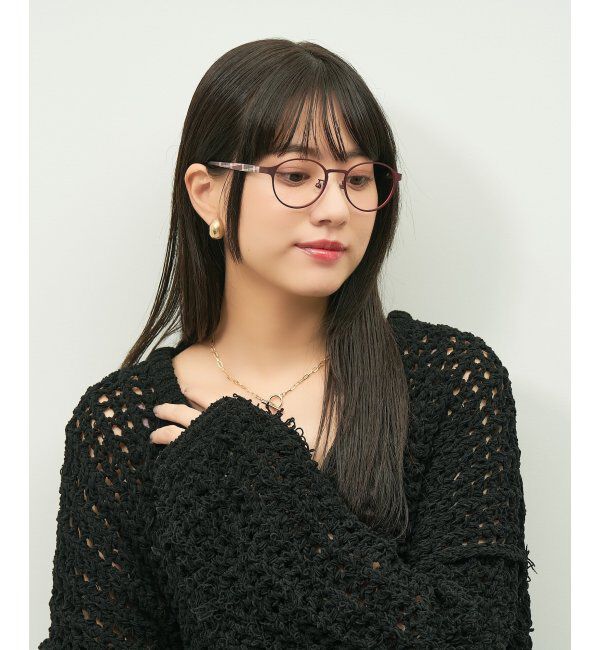  「ボストン型 メガネ 大人可愛い オフィスカジュアル /TRAD PATTERNS  レンズ交換券付」|メガネ|