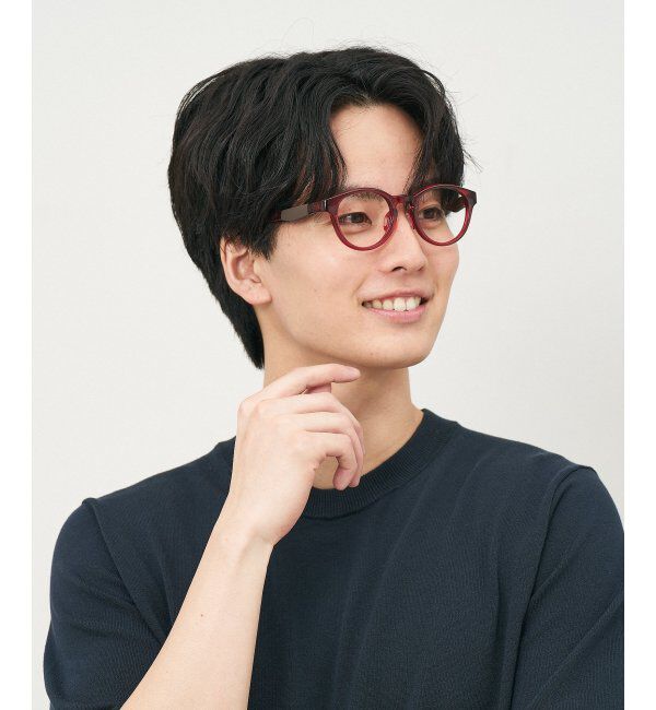  「ボストン型 メガネ【SNAP GRIP搭載】 スポーツ 運動用｜ズレ落ち防止｜伊達メガネ  レンズ交換券付」|メガネ|