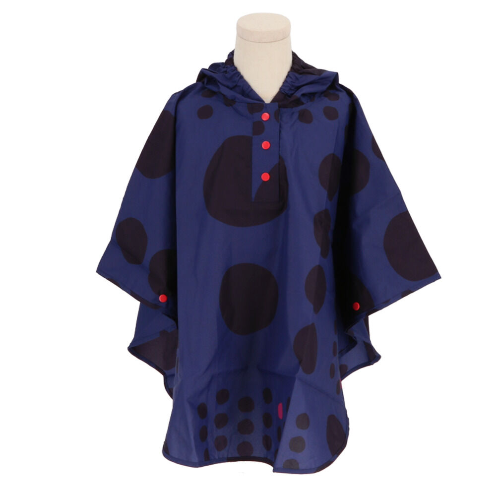 BACKYARD FAMILY「キッズ レイン コート ポンチョ 通販 レインポンチョ カッパ 雨具 サイズ S 80 90」|その他ベビー用品|ブルー2