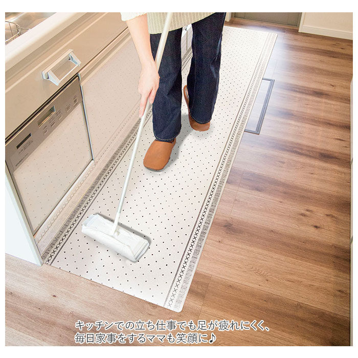 BACKYARD FAMILY「キッチンマット 60&times;240 通販 台所 敷物 マット カーペット 北欧風 欧風 拭ける 防水」|食器・キッチングッズ|