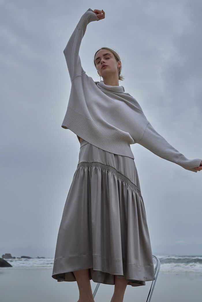 BACKYARD FAMILY「MIND ラメスヌードニット 通販 ニット セーター レディース ウール」|ニット・セーター|