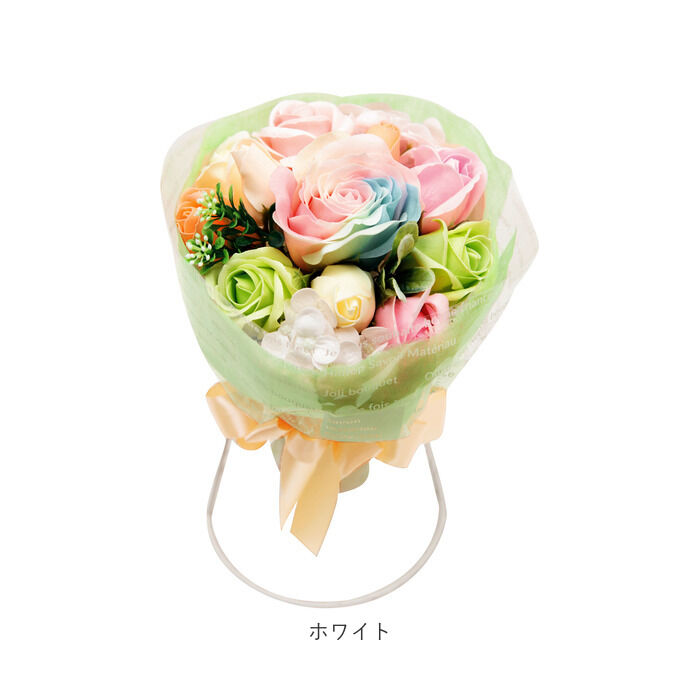 BACKYARD FAMILY「ブーケ 通販 石鹸素材 せっけん シャボン 香り ブーケスタンド付き クリアケース入り 長持ち」|その他|