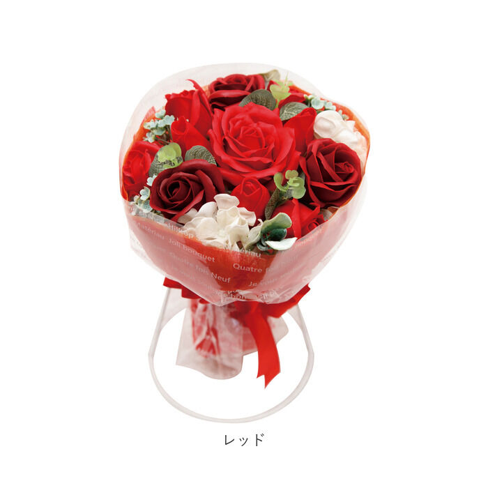 BACKYARD FAMILY「ブーケ 通販 石鹸素材 せっけん シャボン 香り ブーケスタンド付き クリアケース入り 長持ち」|その他|