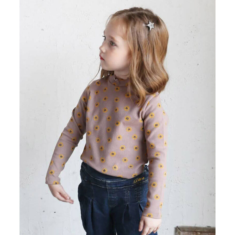 BACKYARD FAMILY「女の子 キッズ 長袖 Tシャツ 通販 ロンT 63042302 長袖Tシャツ カットソー リブ編み」|その他|ブラウン1