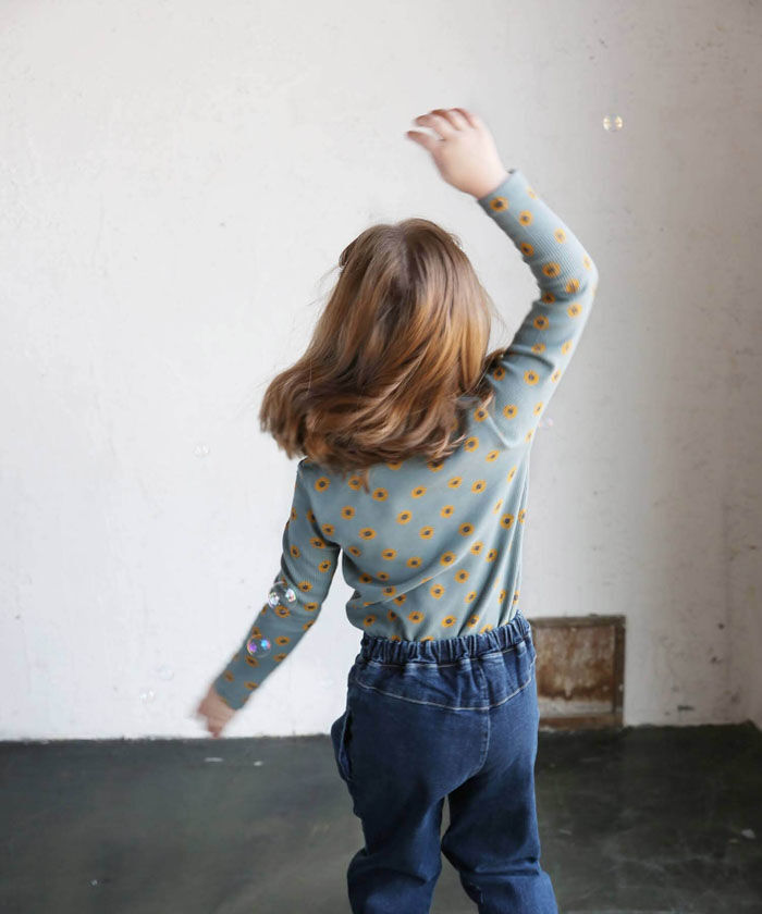 BACKYARD FAMILY「女の子 キッズ 長袖 Tシャツ 通販 ロンT 63042302 長袖Tシャツ カットソー リブ編み」|その他|