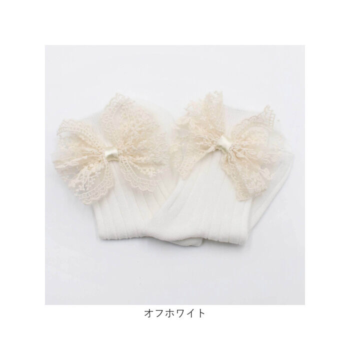 BACKYARD FAMILY「キッズ 靴下 クルー丈 女の子 通販 クルーソックス リブソックス ソックス くつ下 リボン 子供」|ソックス|