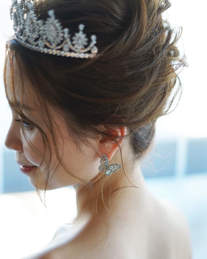 BACKYARD FAMILY「Just Married ピアス E-110 通販 スタッドピアス バタフライ 蝶々 レディース」|ピアス|