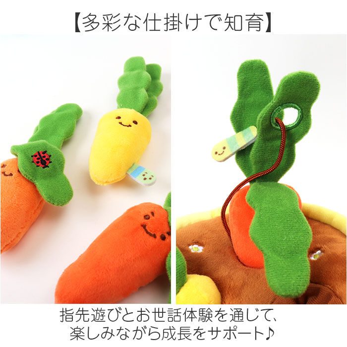BACKYARD FAMILY「赤ちゃん おもちゃ 指先の知育 通販 ミニファームシリーズ ぱりぱりにんじん畑 ソフトトイ」|その他ベビー用品|