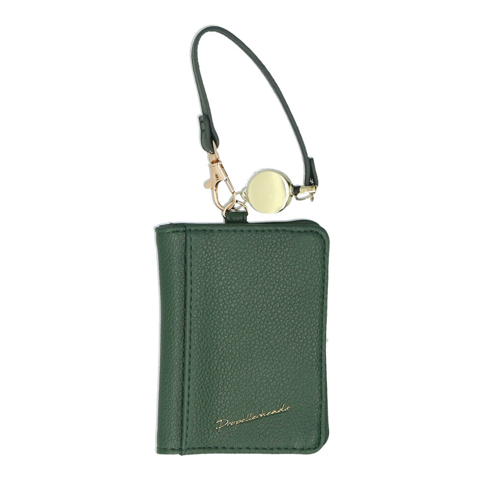 BACKYARD FAMILY「二つ折りパスケース 通販 定期入れ パスケース リール付き icカード ケース 2つ折りパスケース」|定期入れ|グリーン1