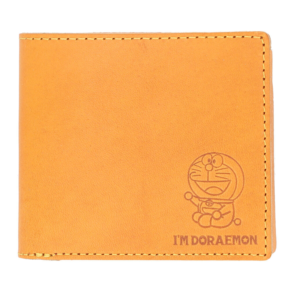 BACKYARD FAMILY「ドラえもん 財布 dor-53 通販 日本製 栃木レザー 姫路レザー 二つ折り財布 本革財布」|財布|イエロー1