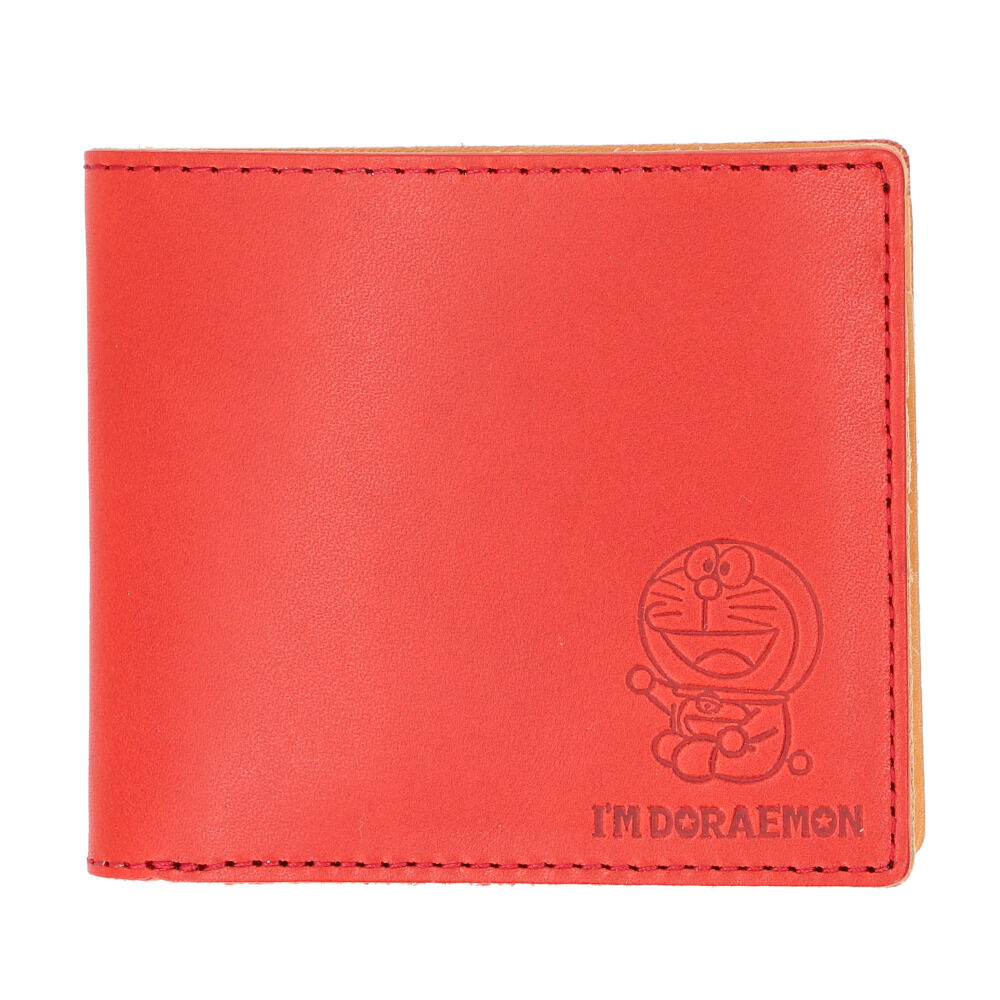 BACKYARD FAMILY「ドラえもん 財布 dor-53 通販 日本製 栃木レザー 姫路レザー 二つ折り財布 本革財布」|財布|レッド1