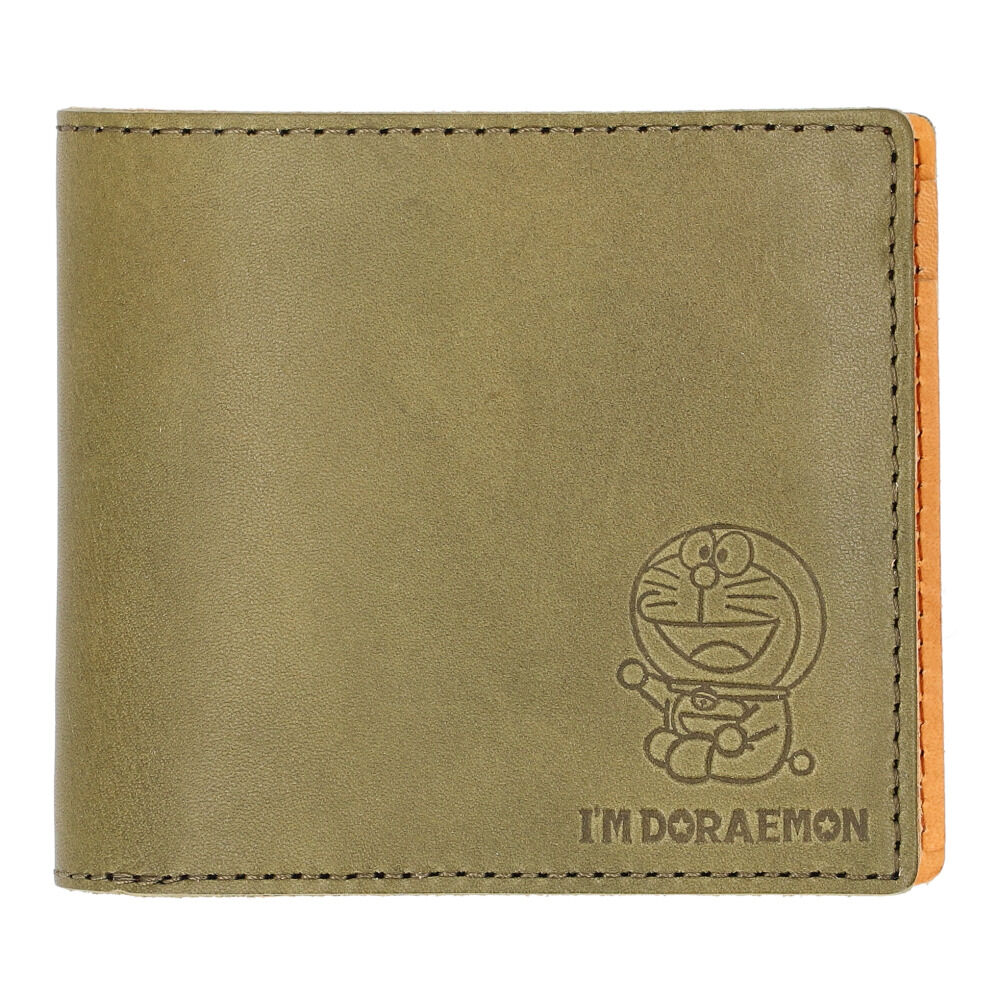 BACKYARD FAMILY「ドラえもん 財布 dor-53 通販 日本製 栃木レザー 姫路レザー 二つ折り財布 本革財布」|財布|グリーン1