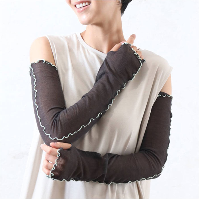 BACKYARD FAMILY「アームカバー 接触冷感 通販 腕カバー 冷感アームカバー 手の甲 カバー かわいい フリル」|その他|