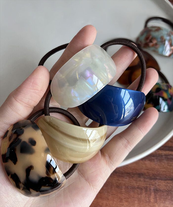 BACKYARD FAMILY「Diamond Hearts ヘアゴム カーブ 通販 髪どめ 髪留め 髪ゴム 髪飾り」|ヘアゴム・シュシュ|