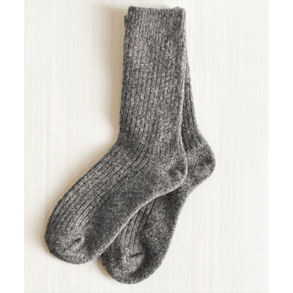 BACKYARD FAMILY「Diamond Hearts ソックス レディース 暖かい 通販 靴下 くつ下 リブソックス」|ソックス|グレー1