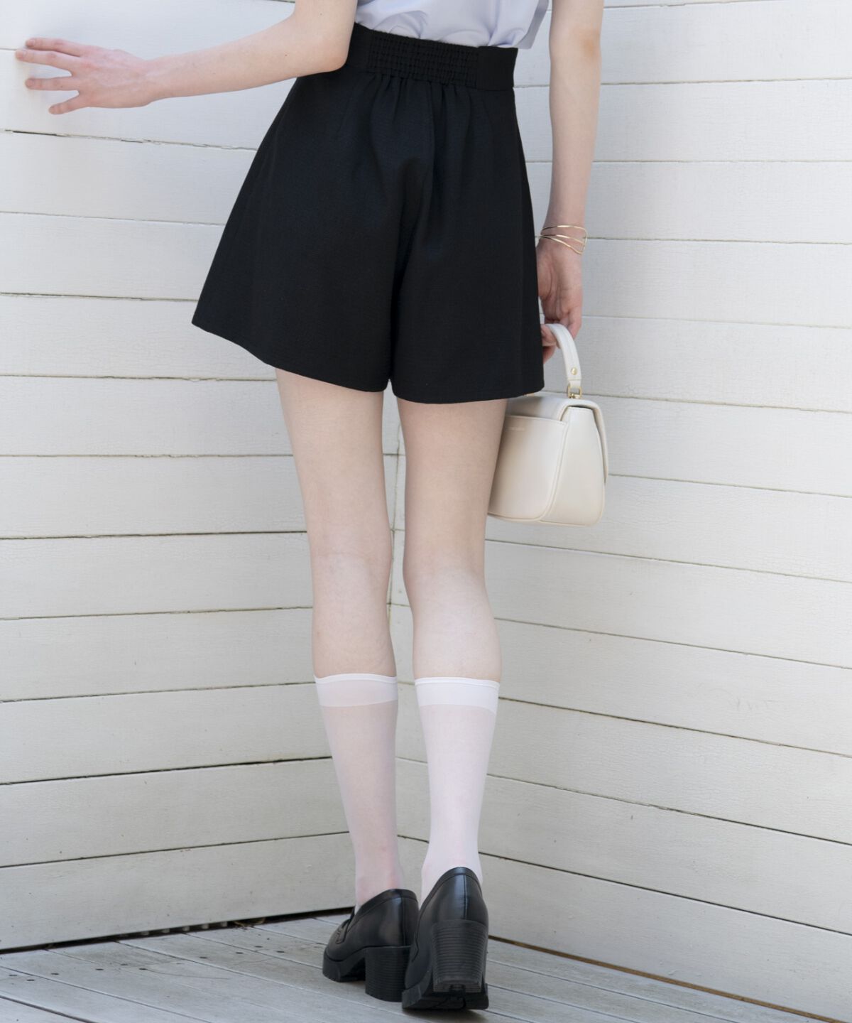 アンドクチュール「ブッチャーショートパンツ」|キュロット|