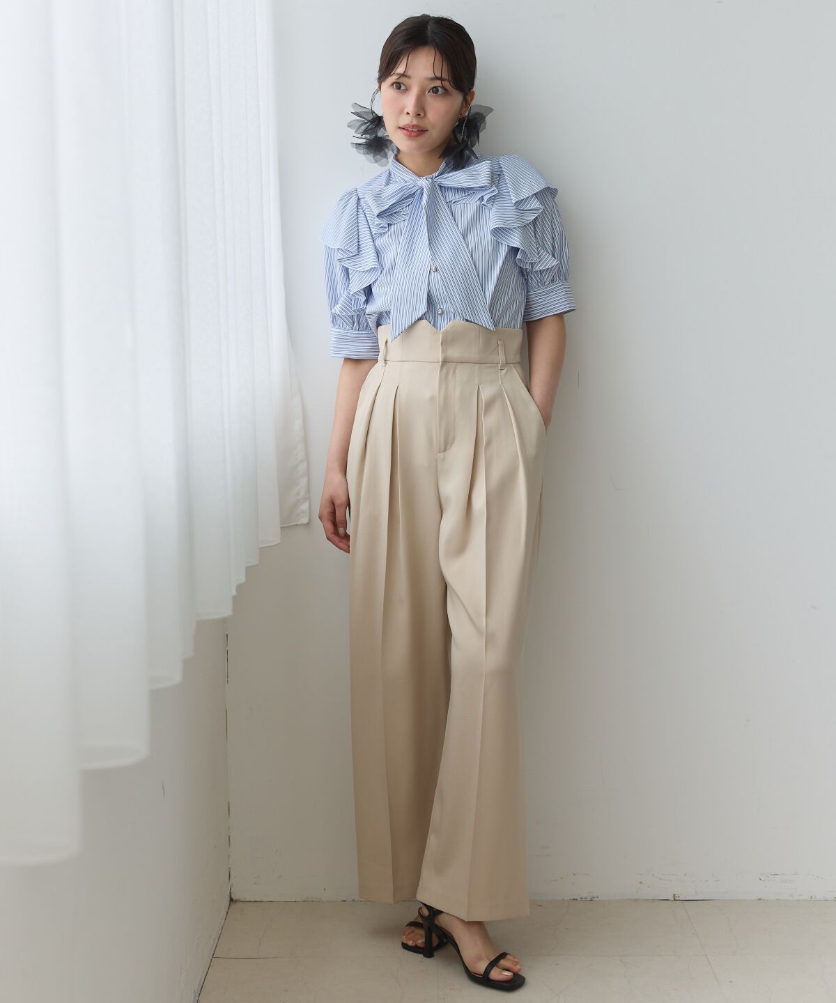 アンドクチュール「タックワイドパンツ」|その他|