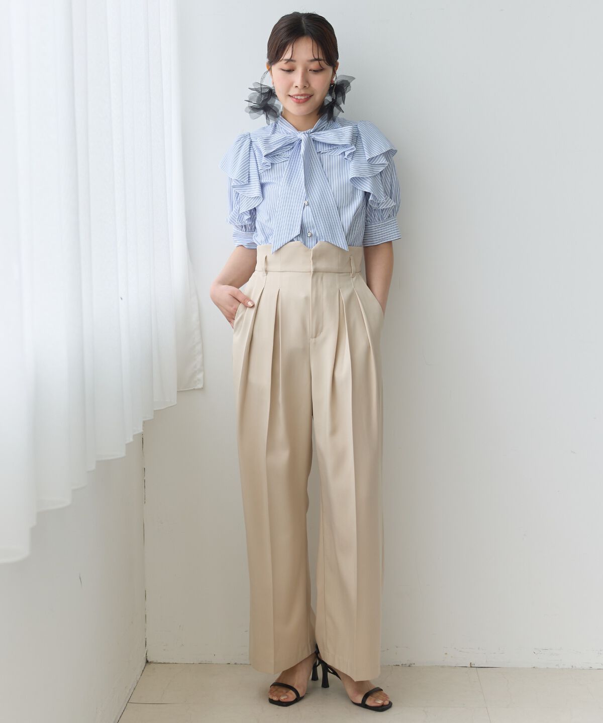 アンドクチュール「タックワイドパンツ」|その他|