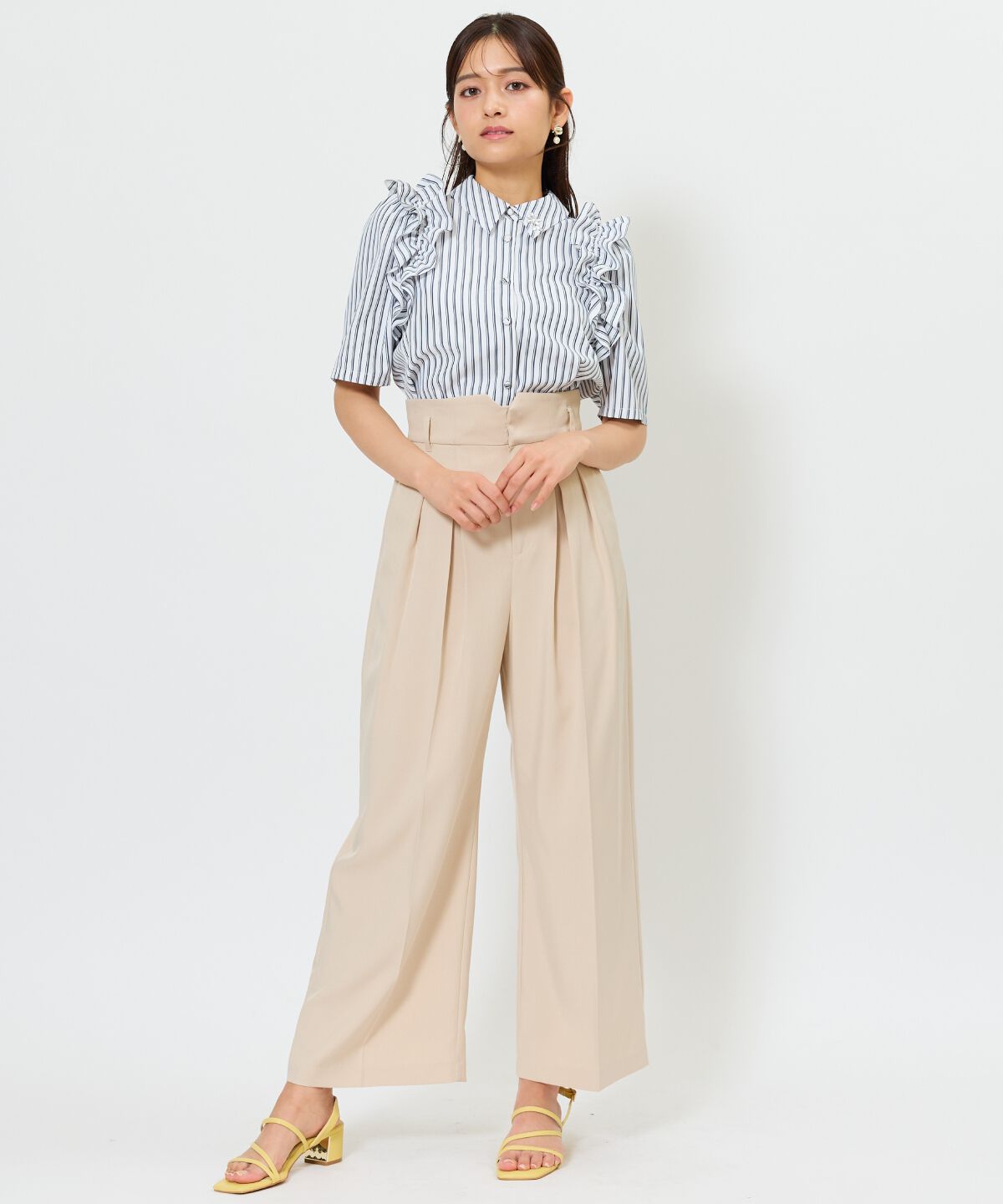 アンドクチュール「タックワイドパンツ」|その他|