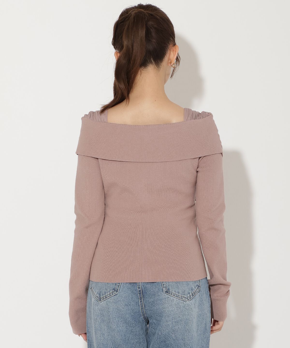 アンドクチュール「クロスネックプルオーバー」|ニット・セーター|