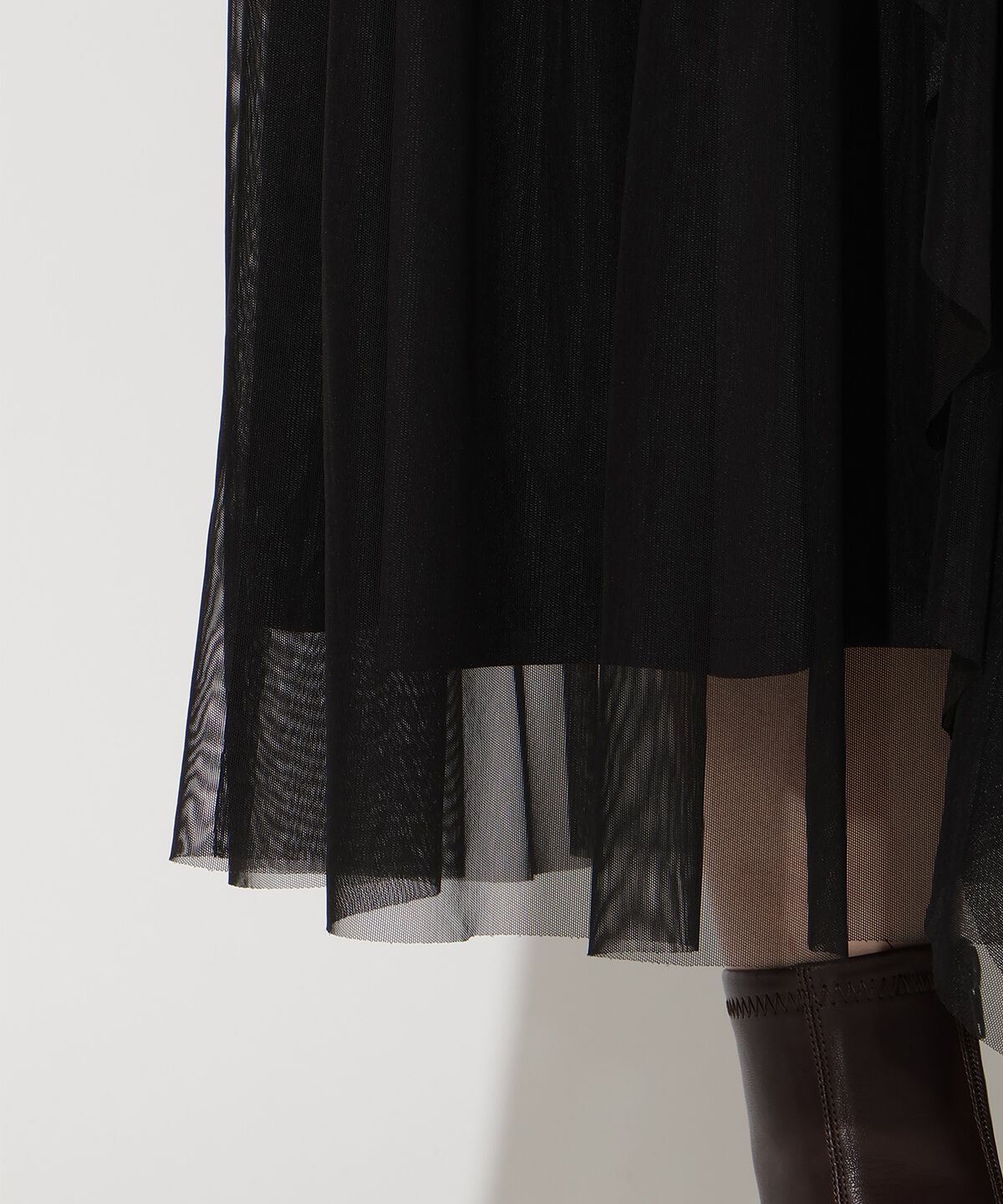 アンドクチュール「チュールティアードスカート」|フレア|