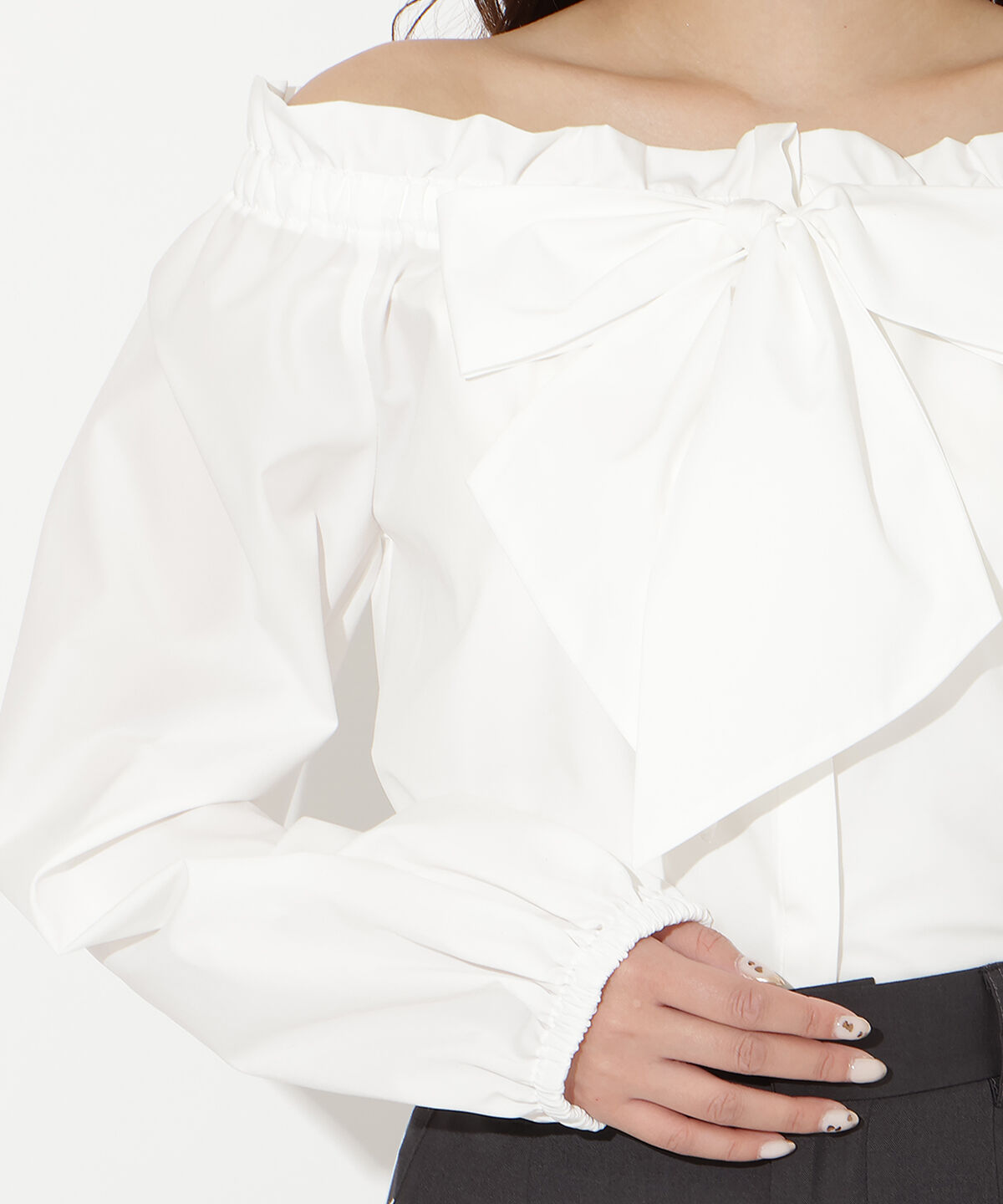 アンドクチュール「ドロストボウタイ2WAYブラウス」|シャツ・ブラウス|