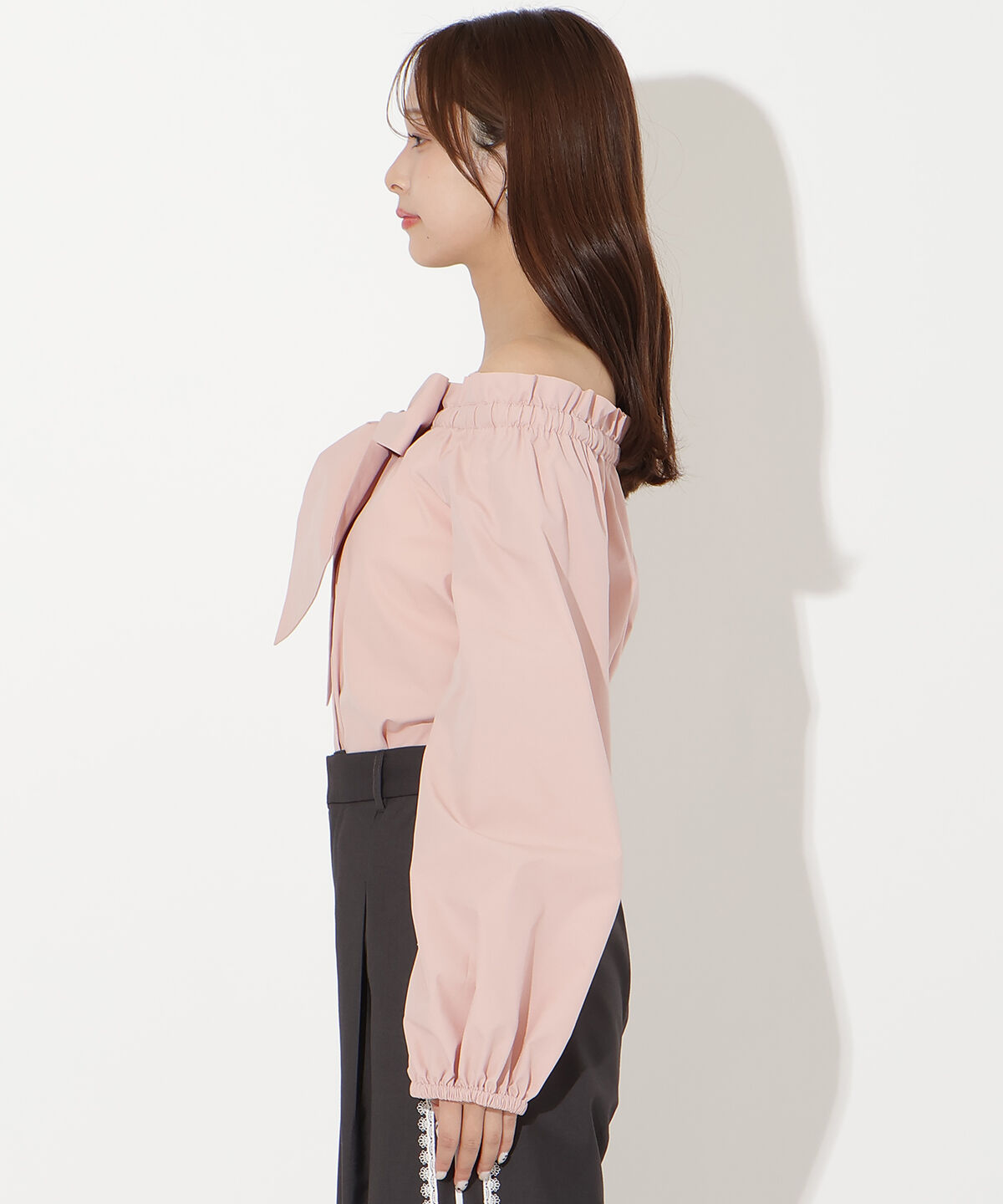 アンドクチュール「ドロストボウタイ2WAYブラウス」|シャツ・ブラウス|