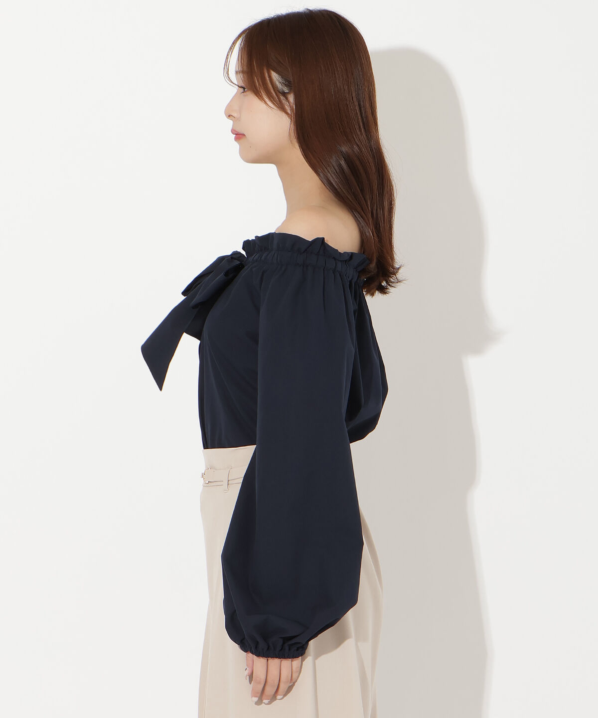 アンドクチュール「ドロストボウタイ2WAYブラウス」|シャツ・ブラウス|