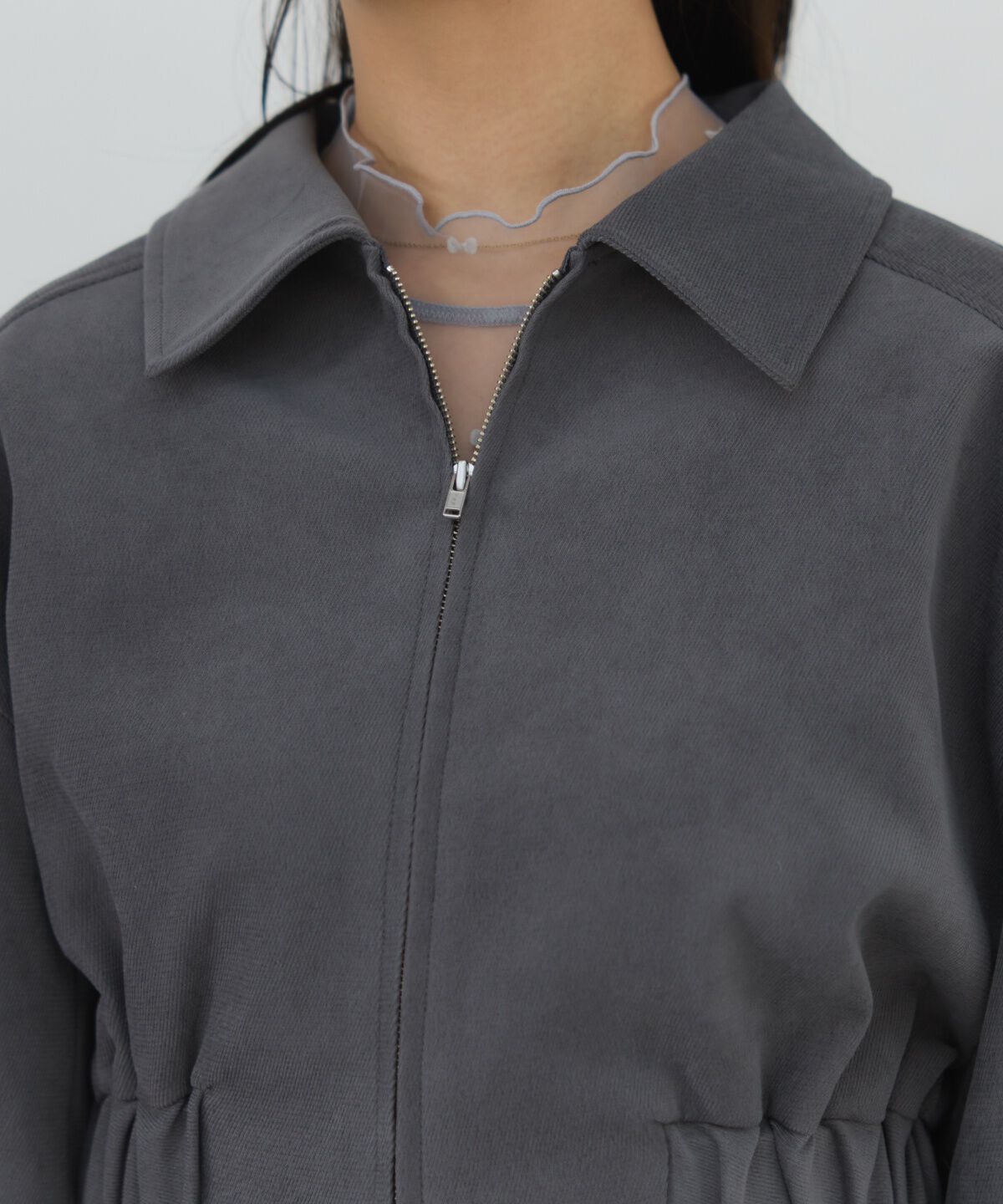 REDYAZEL「フロントジップショートブルゾン」|ブルゾン・スタジャン|