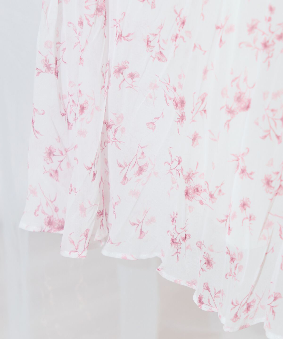 WILLSELECTION「ランダムプリーツフラワースカート」|フレア|