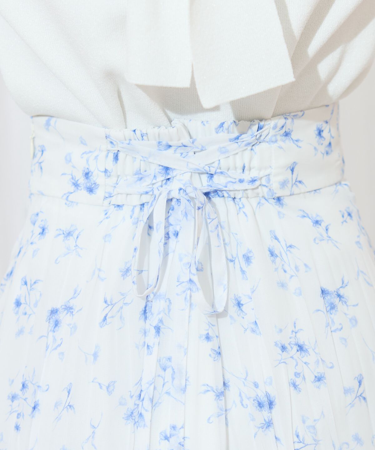 WILLSELECTION「ランダムプリーツフラワースカート」|フレア|