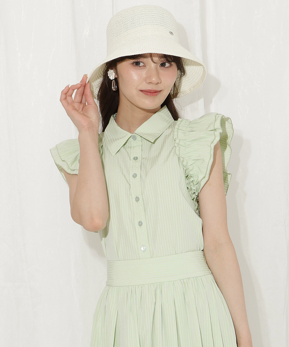 WILLSELECTION「刺繍入りボウタイストライプブラウス」|シャツ・ブラウス|