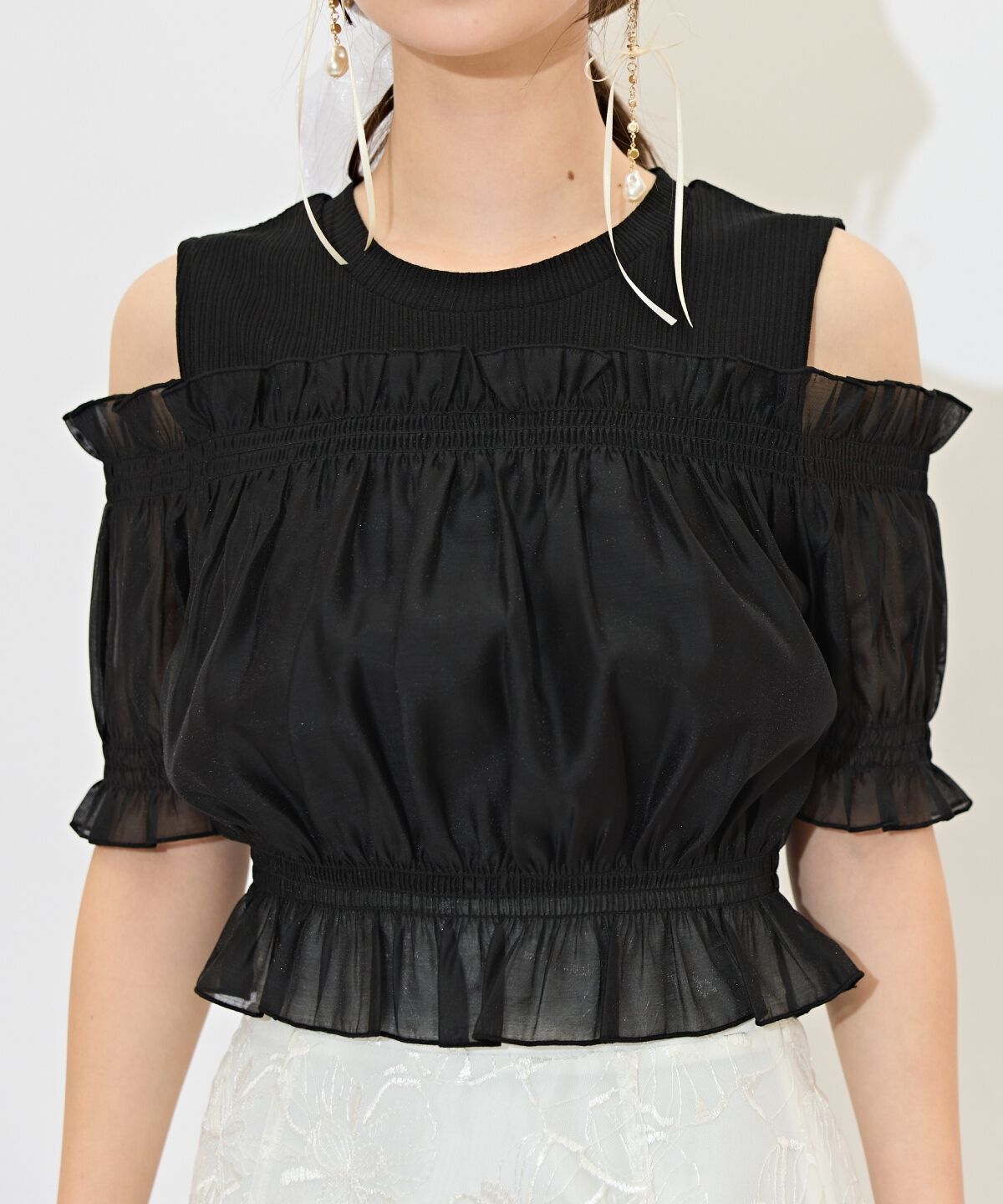 WILLSELECTION「レイヤード風オフショルカットトップス」|Tシャツ・カットソー|