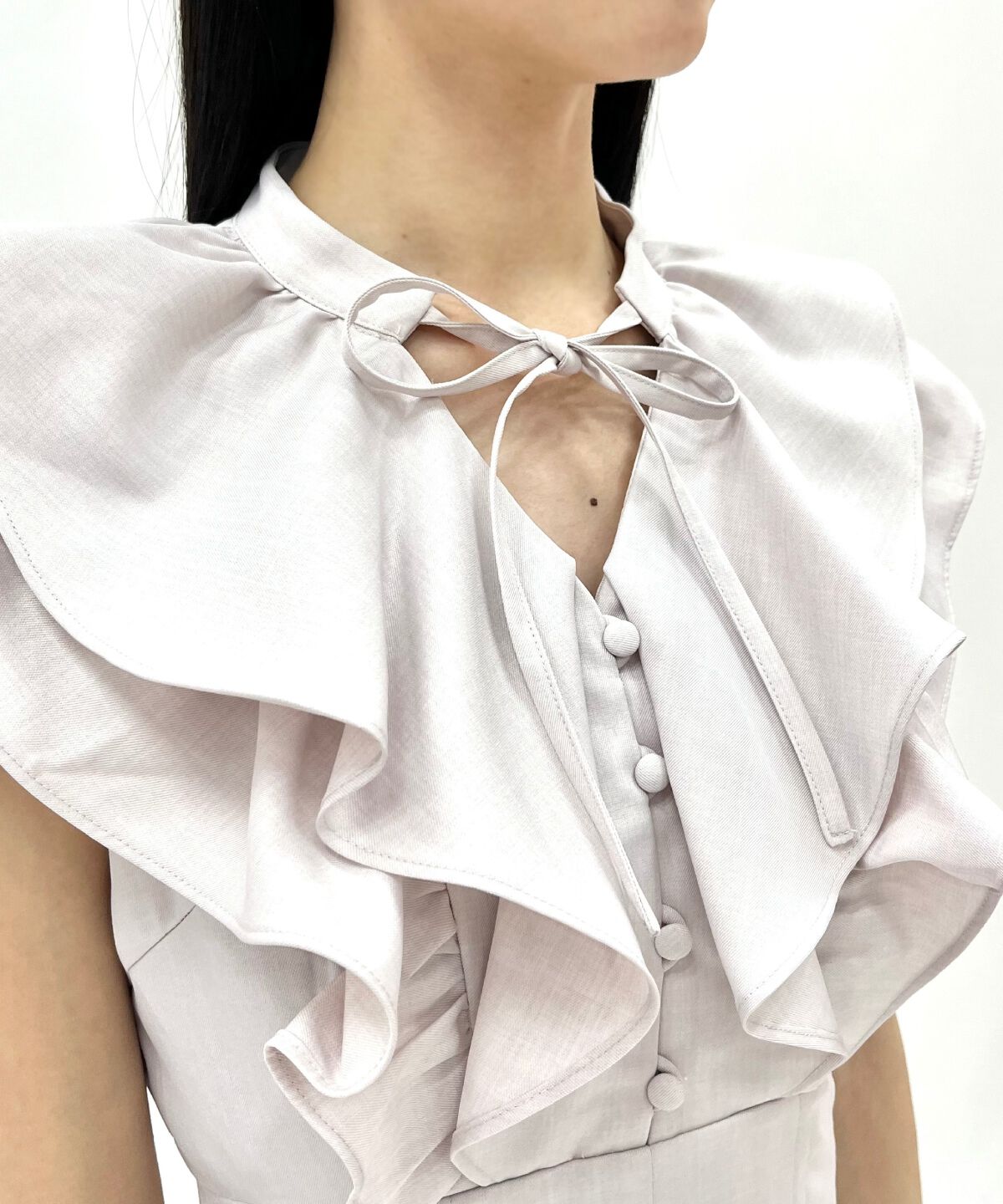 WILLSELECTION「ナローリボンラッフルフリルワンピース」|ワンピース|